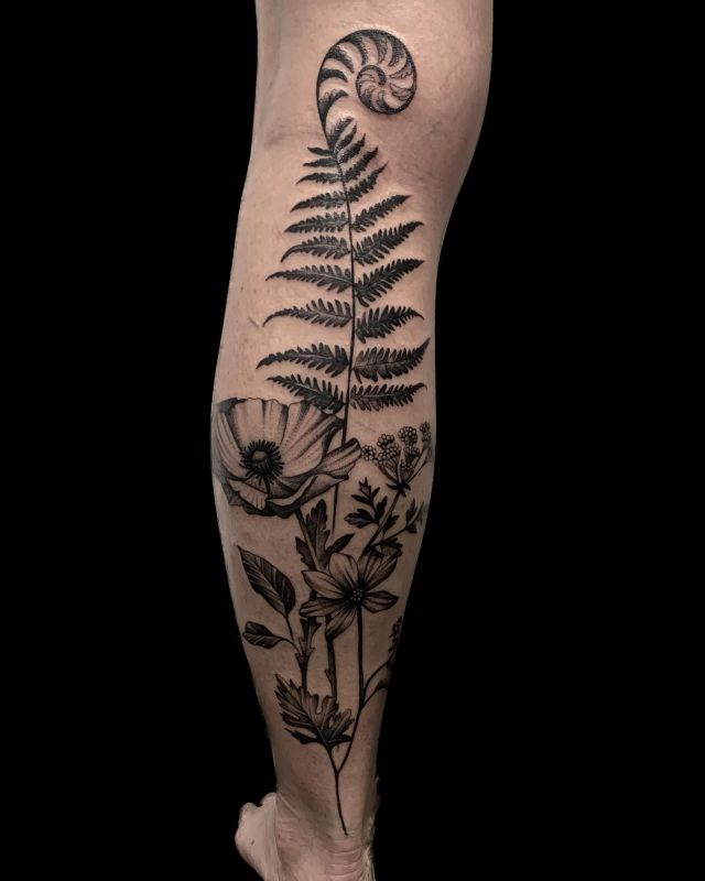 Temporary Fern Tattooswildflower Tattoos Botanical Tattoos  Etsy UK